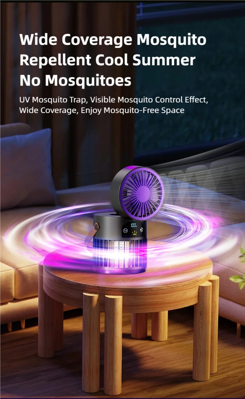 6-in-1 Mosquito Killer Lamp with Fan & Night Light