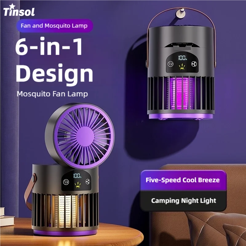 6-in-1 Mosquito Killer Lamp with Fan & Night Light