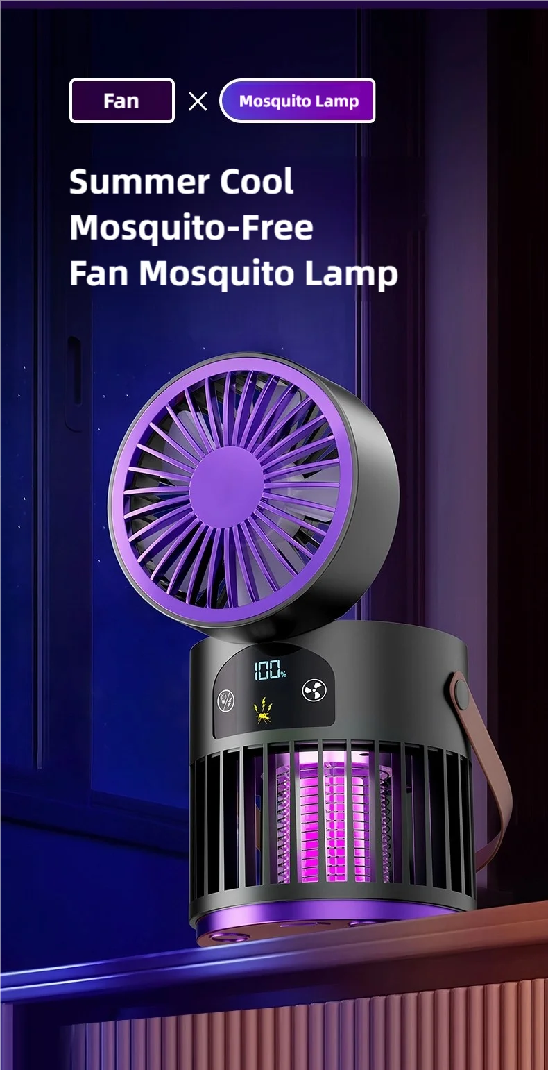 6-in-1 Mosquito Killer Lamp with Fan & Night Light