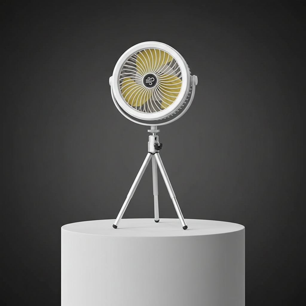Portable LED Camping Fan - Rechargeable & Cordless