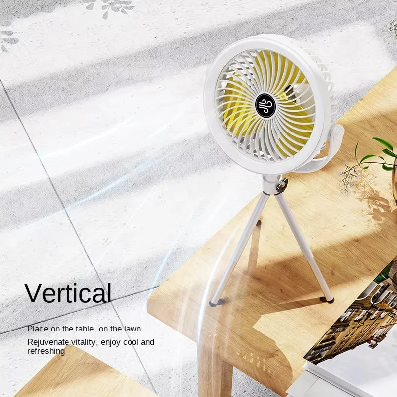 Portable LED Camping Fan - Rechargeable & Cordless