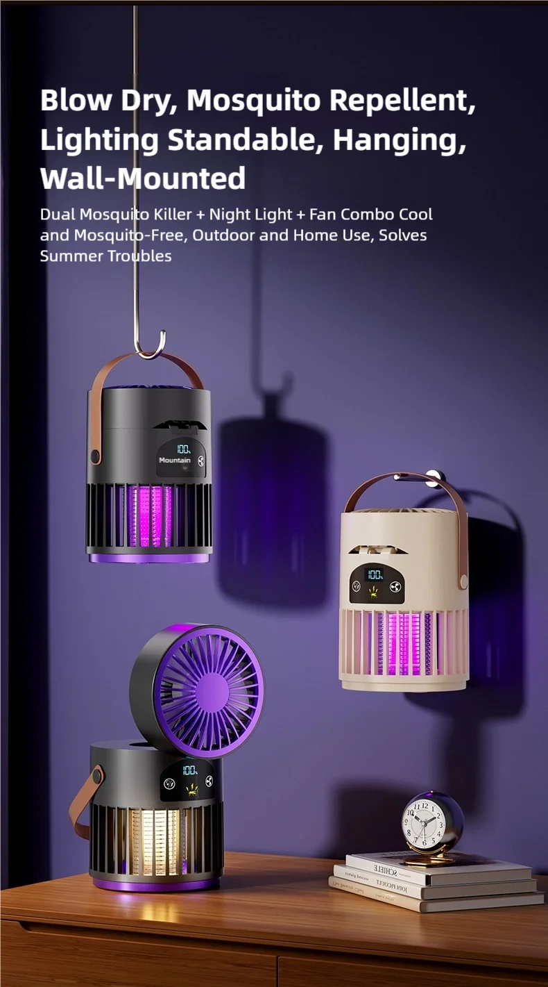 6-in-1 Mosquito Killer Lamp with Fan & Night Light