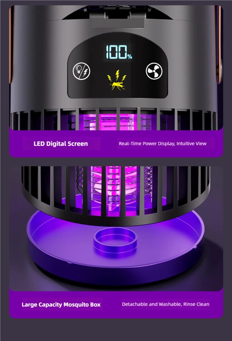 6-in-1 Mosquito Killer Lamp with Fan & Night Light