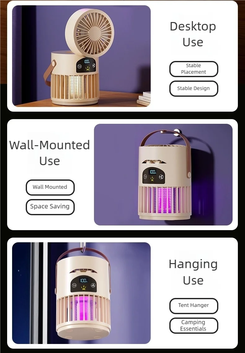 6-in-1 Mosquito Killer Lamp with Fan & Night Light