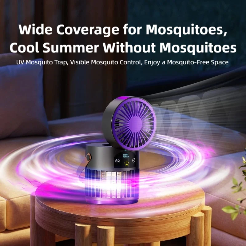 6-in-1 Mosquito Killer Lamp with Fan & Night Light