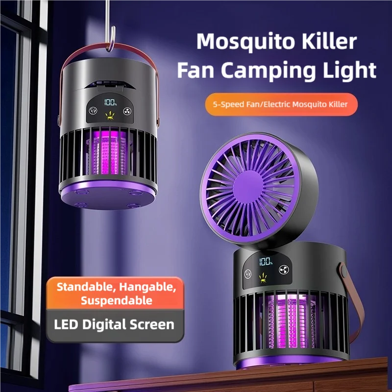 6-in-1 Mosquito Killer Lamp with Fan & Night Light